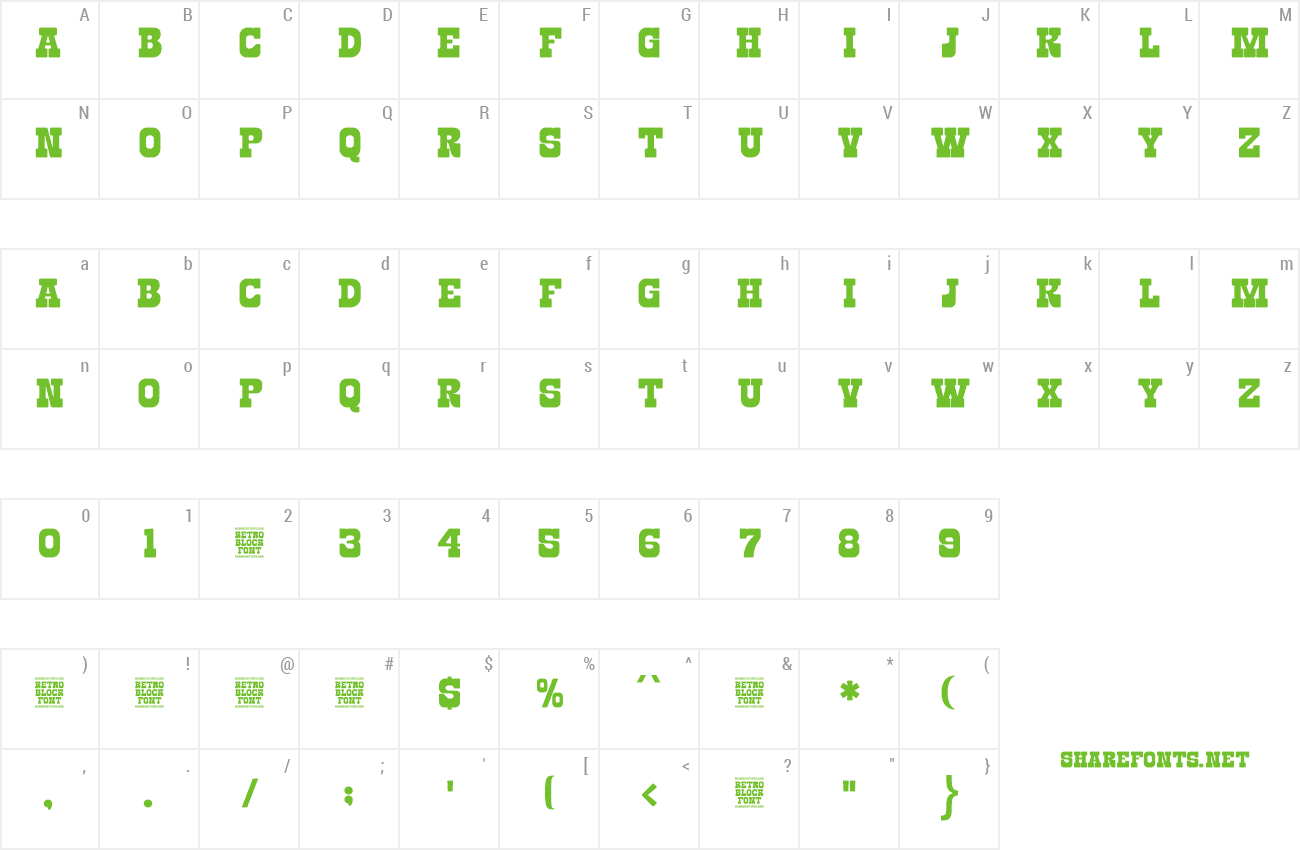 Font Retro Block preview